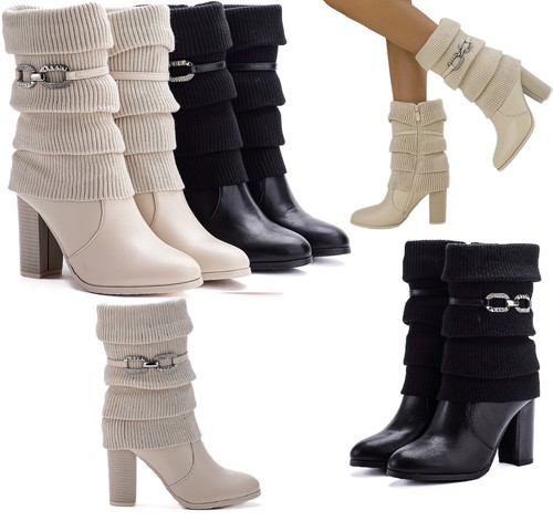 Damen stiefeletten strick - damen,