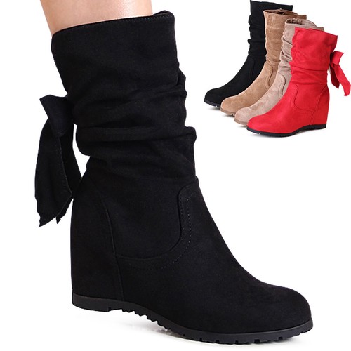 Damenschuhe keilabsatz stiefel - damenschuhe,
