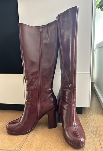 Damen stiefel burgunderrot - stiefel, 37,
