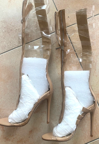 High heel stiefel absatz beige - high,