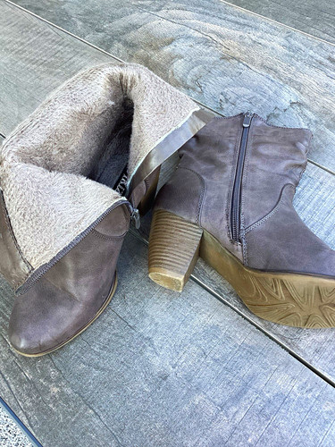 Damen stiefelette grau - stiefelette,