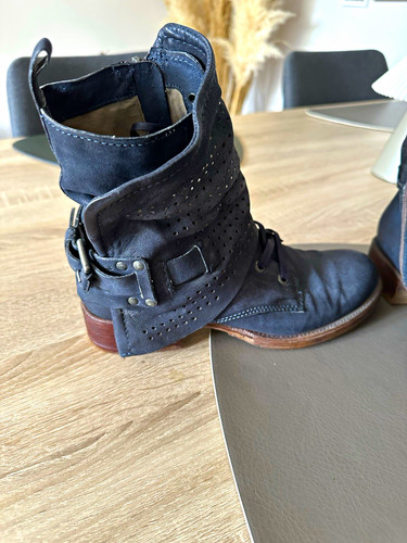 Damen stiefeletten blau mit - damen,
