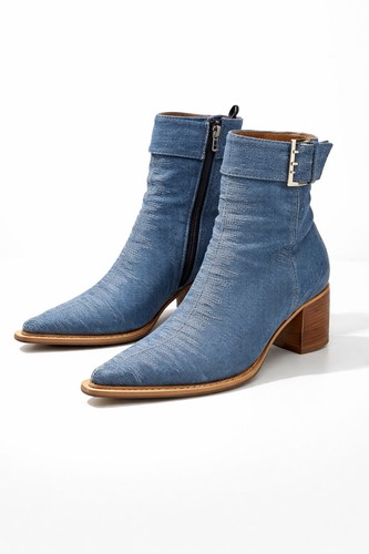 Jeans stiefeletten denim blau - stiefeletten,