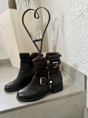 Damen biker stiefeletten leder - damen,